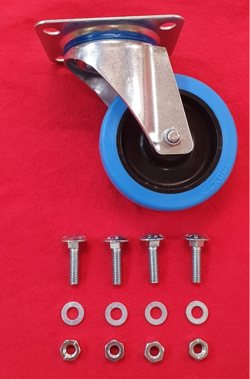 Blue Wheel Lenkrolle 100 mm inkl. Schraubensatz. sx