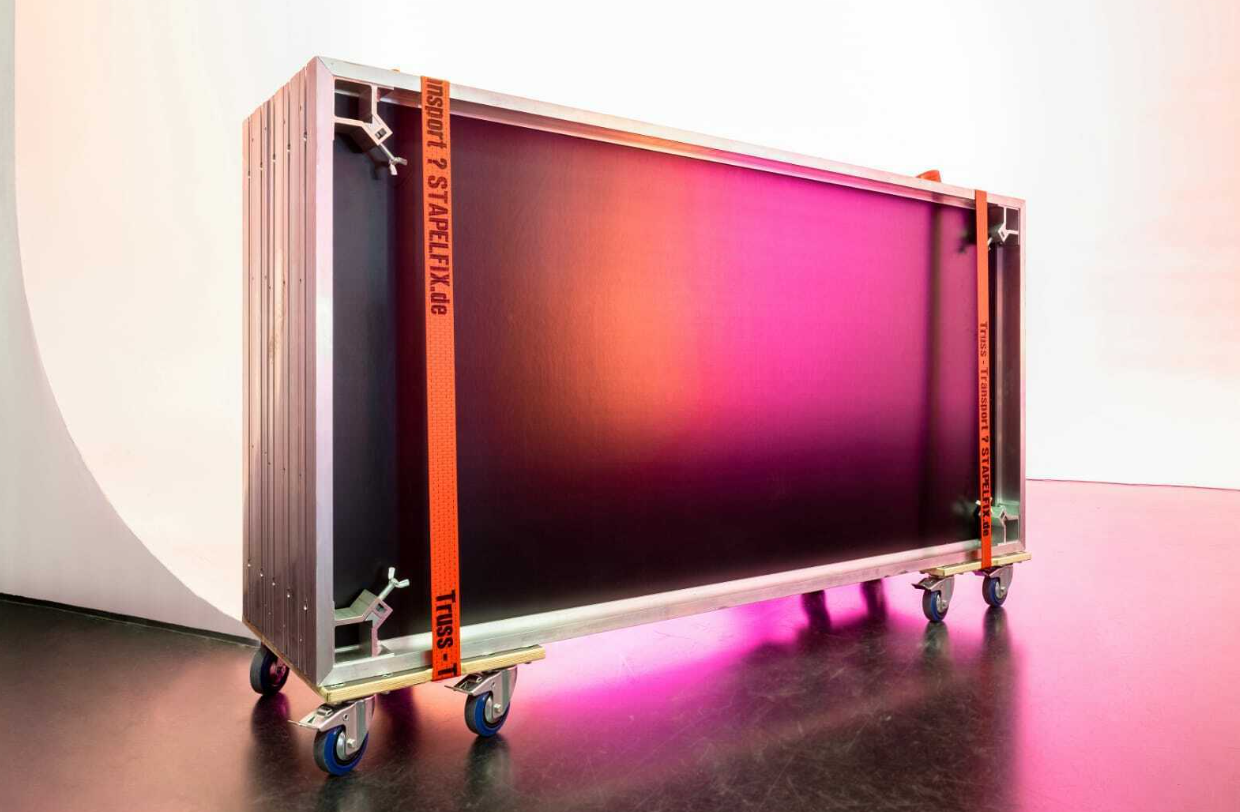 2 STAPELFIX Dolly für 6 BühnenElemente 4 Blue Wheels 2 Ratschen Zurrgurt 4 m 5tonnen. sx