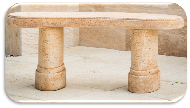 Gartenbank Romantik gewölbt