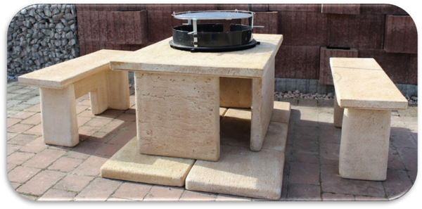 Grill Set Glut mit 6 Platten