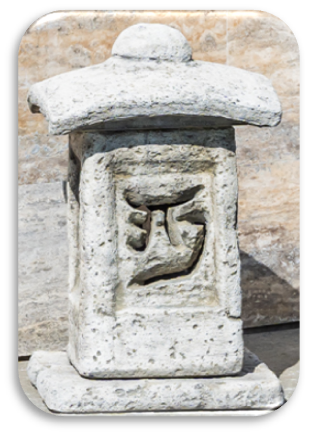 Lampe eckig 4 Himmelsrichtungen