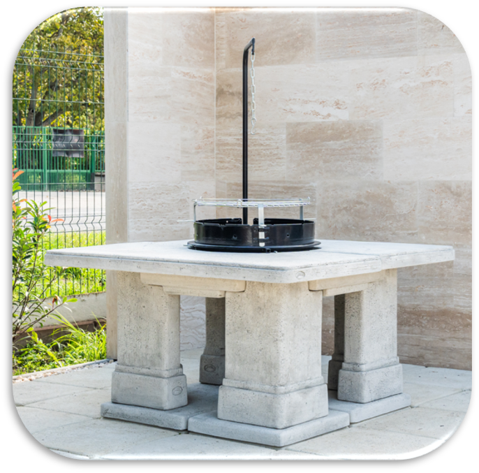 Monarchie Steingrill ohne Platten