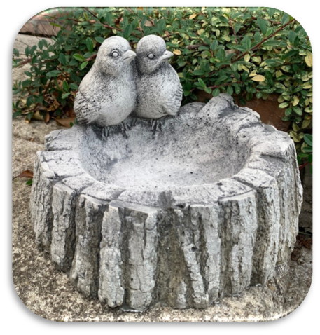 Vogeltränke Baumstamm