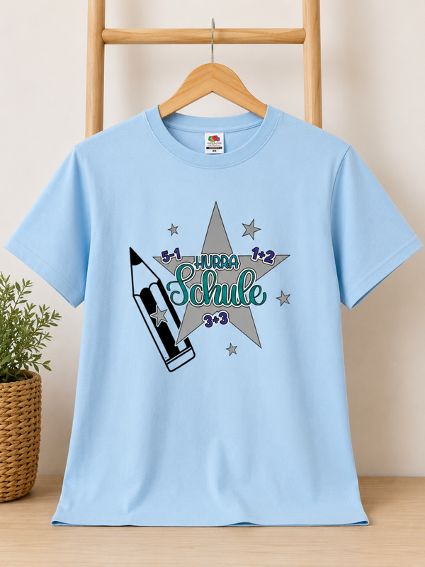 👕 Personalisiertes Einschulungs-Shirt mit Wunschmotiv & Namen