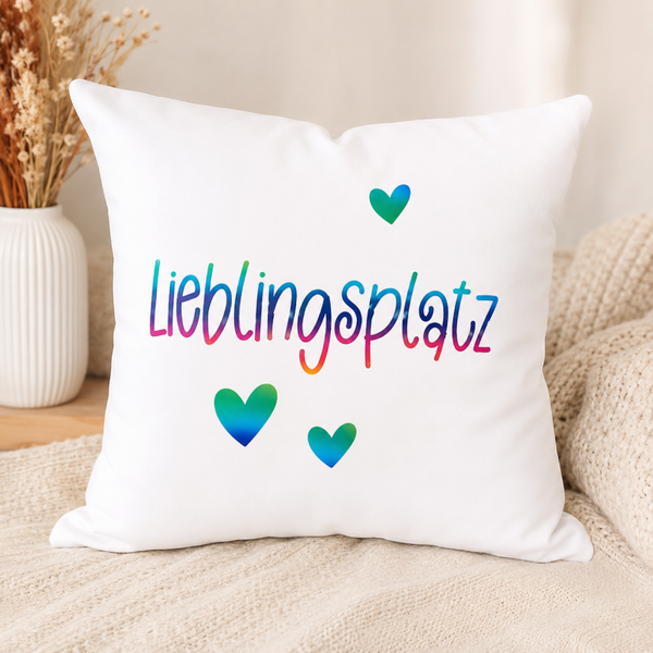 Kissenbezug „Lieblingsplatz“ | Dekokissen 40x40 | Beauty&Sweet