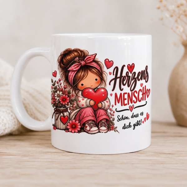 Tasse „Herzensmensch – Schön, dass es dich gibt\!“ ❤️
