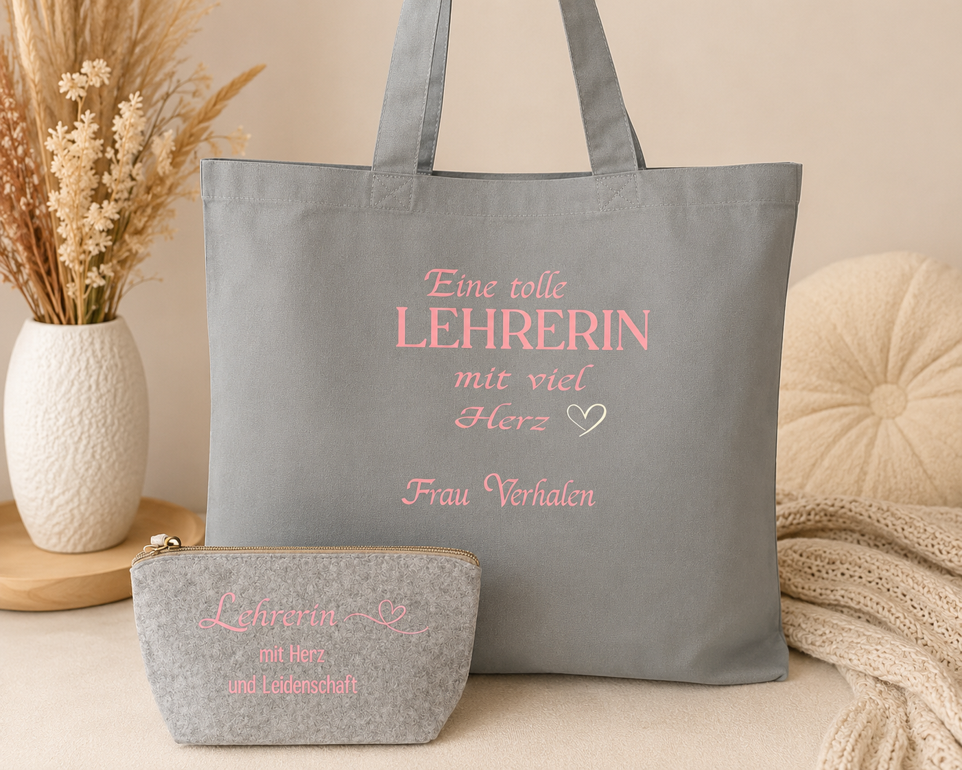 Personalisierte Lehrertasche – Eine tolle Lehrerin mit viel Herz