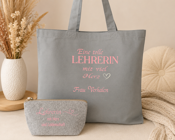 Personalisierte Lehrertasche – Eine tolle Lehrerin mit viel Herz