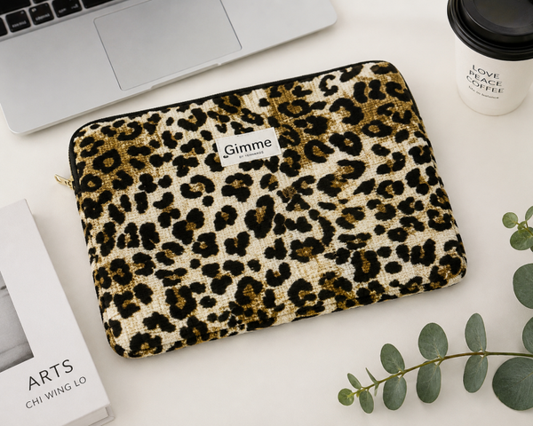 Laptop-Hülle Leopard | Gepolsterte Laptoptasche mit Reißverschluss