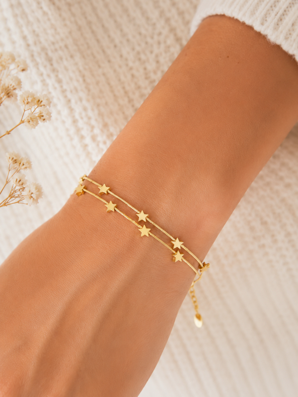 ⭐ YEHWANG Sternenarmband aus Edelstahl
