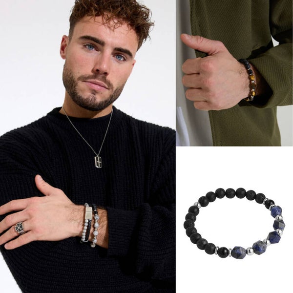 Herrenarmband Perlen