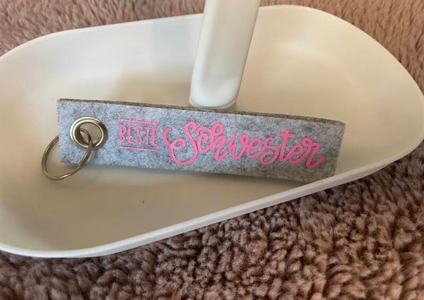 Filz Schlüsselanhänger Beste Schwester