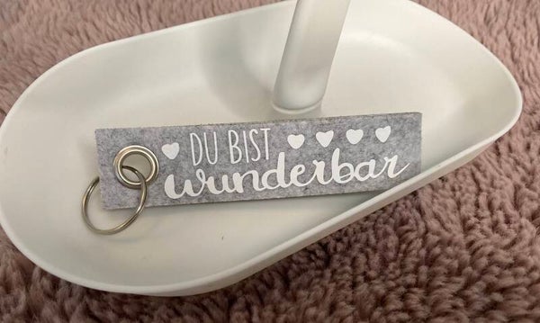 Schlüsselanhänger „Du bist wunderbar“