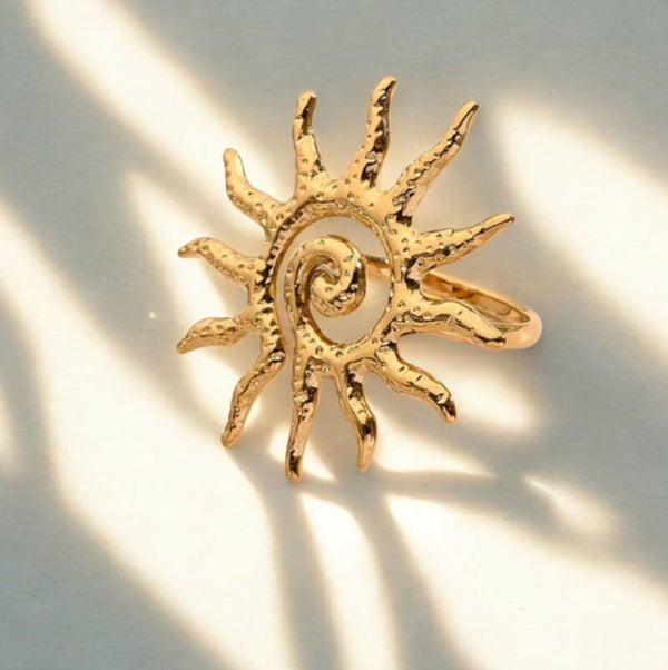 Bague Soleil - Acier inoxydable