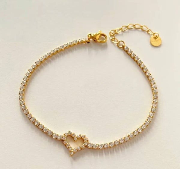 Bracelet Camélia - Acier inoxydable doré et argent