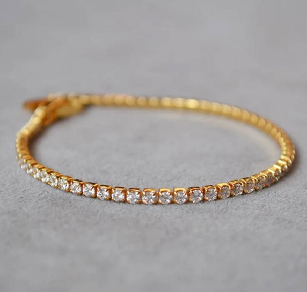 Chaîne de cheville Diamond Gold - Acier inoxydable