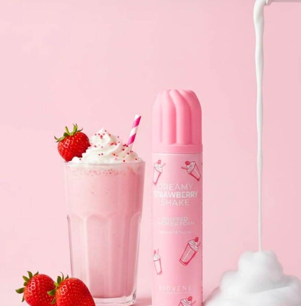 Chantilly de douche strawberry milkshake