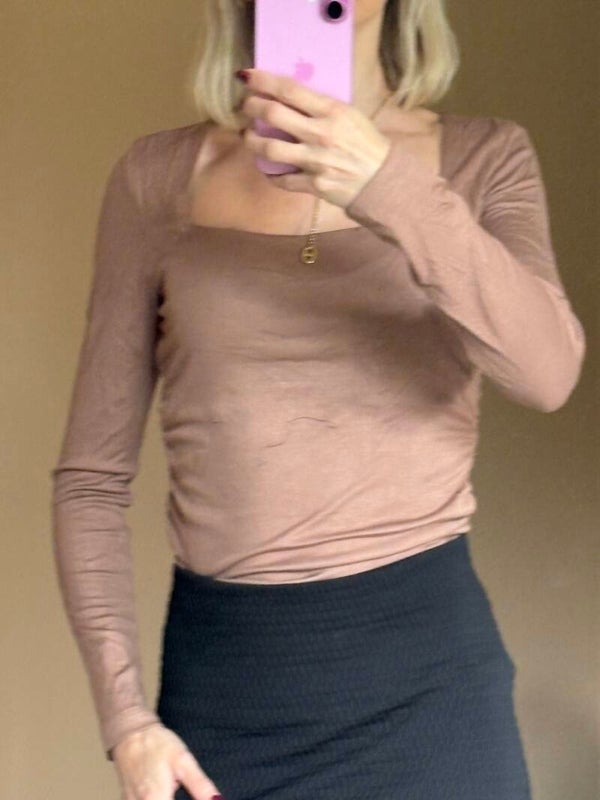 Top manches longues caramel