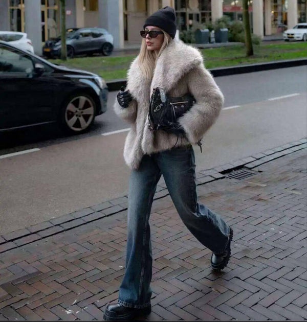 Manteau fausse fourrure