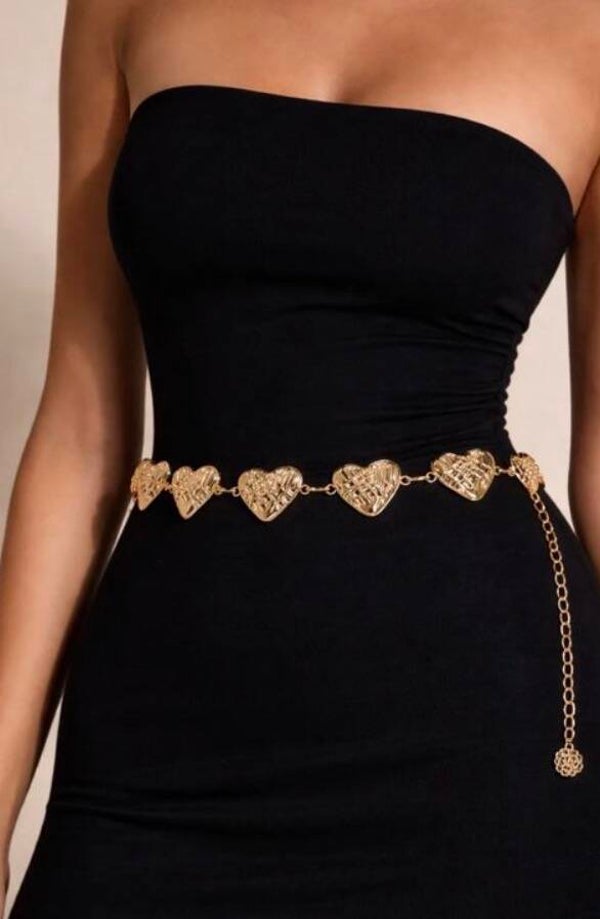Ceinture dorée cœur