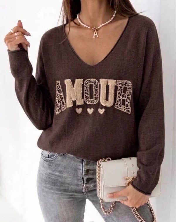Pull Amour choco