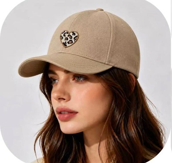 Casquette léopard beige