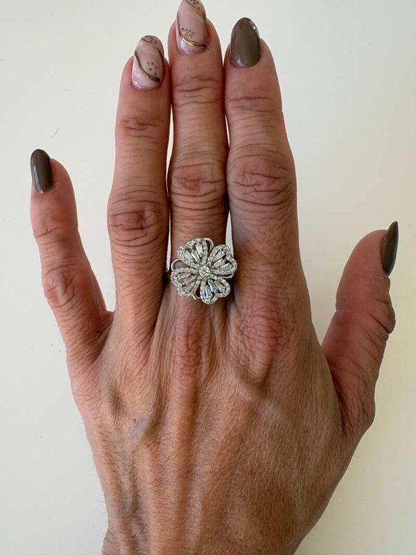 Bague anti stress argentée