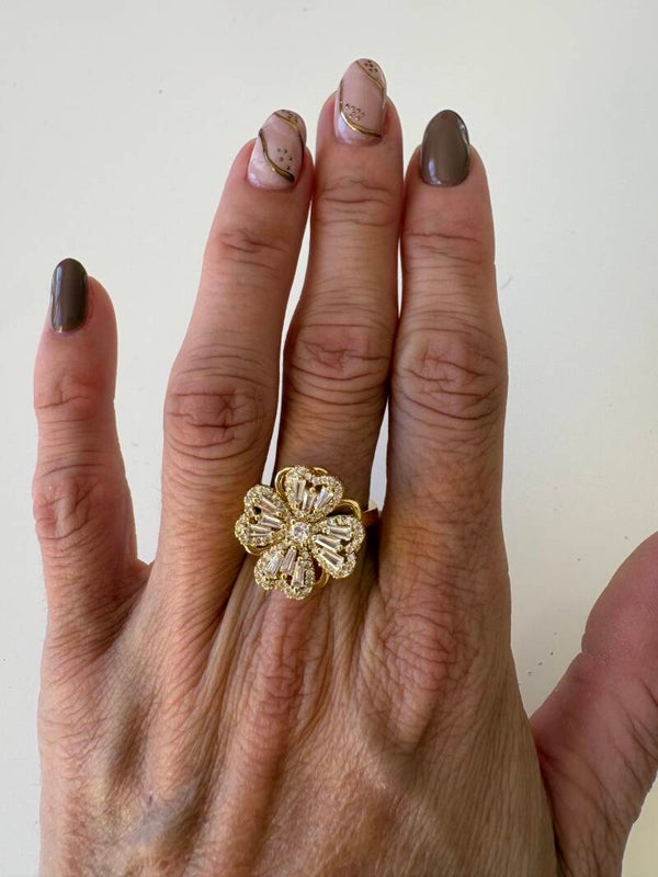 Bague anti stress dorée