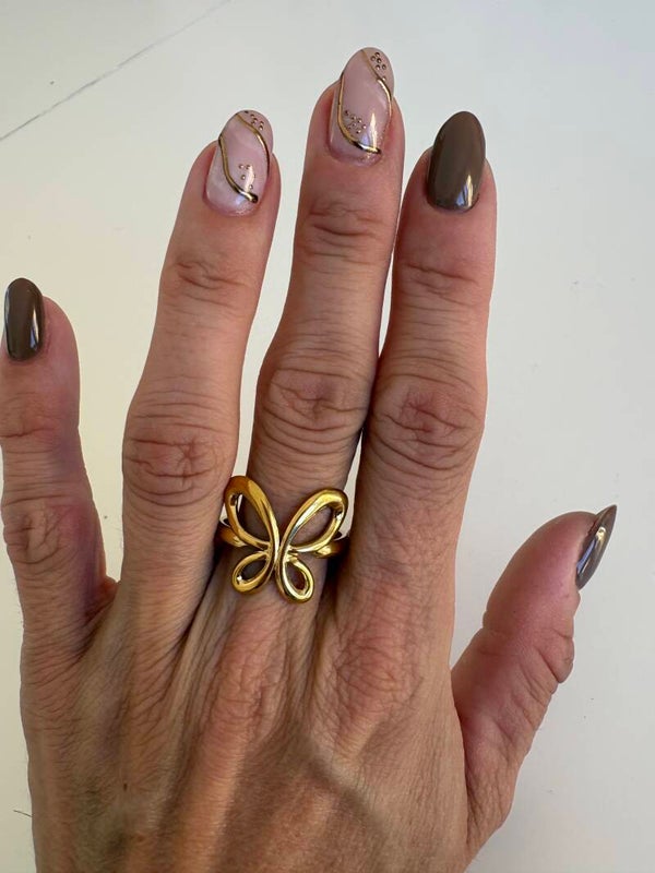 Bague Butterfly dorée