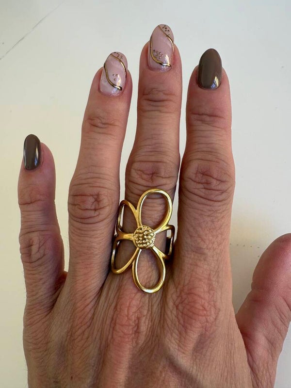 Bague Pétale dorée