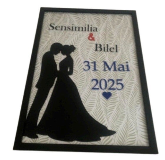 Cadre personnalisé A4 – Prénoms & Date spéciale