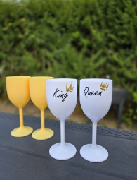 Verre type verre à vin en plastique Personnalisable