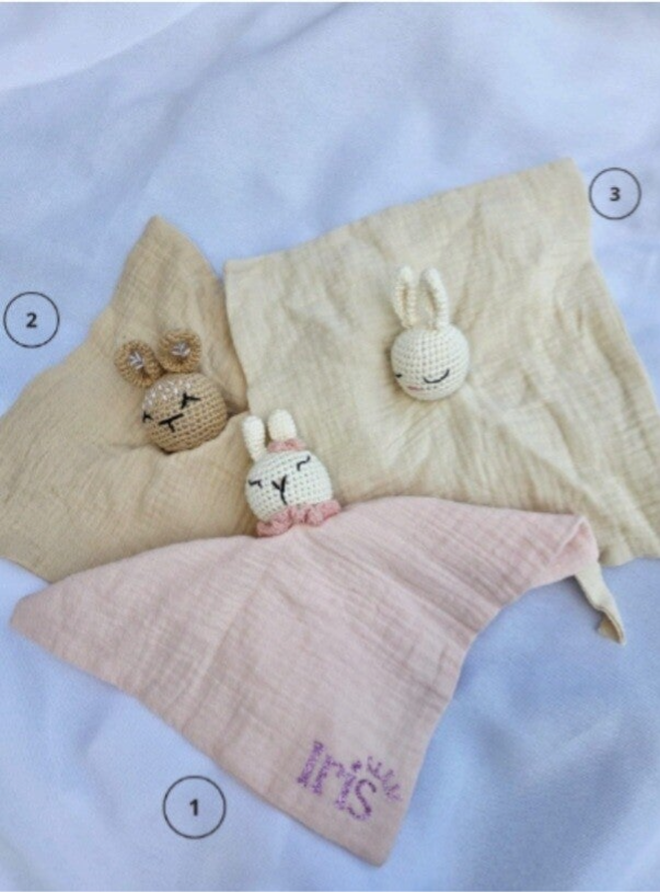 Doudou animaux personnalisable – 3 modèles au choix
