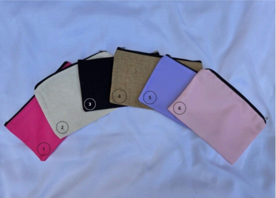 Trousse colorée – Pochette zippée pratique | 6 coloris au choix