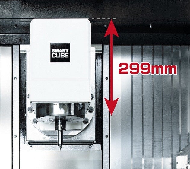 Weltweit kompakteste Frässpindel mit 299 mm Länge ihrer Klasse: der "NT Smart Cube" von Nakamura-Tome JX-50.