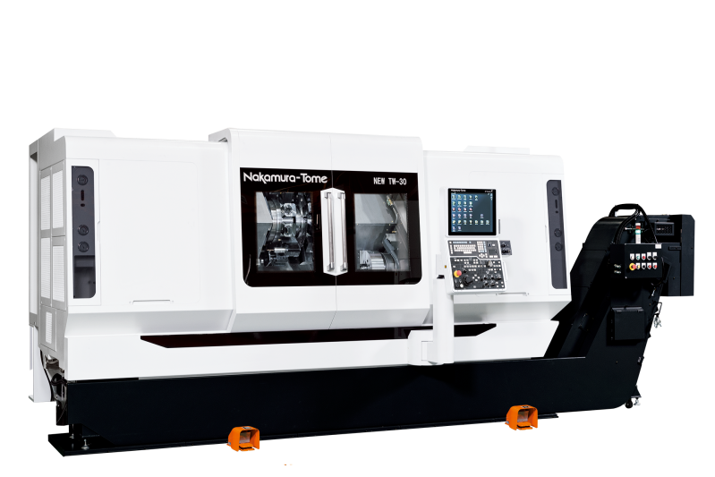 CNC-Dreh-Fräszentrum der Nakamura-Tome TW-Serie mit Doppelspindel und Doppelrevolver für simultane Bearbeitung komplexer Werkstücke