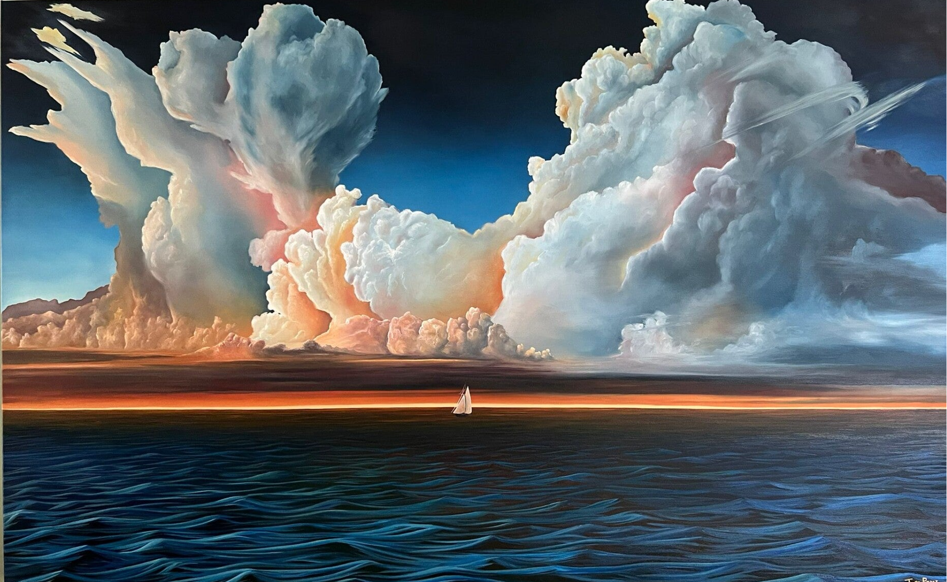 Sunset in the Pacific - 100x160cm