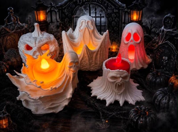 Halloween Candle holders (ONLY USE BATTERY OPERATED CANDLES!)