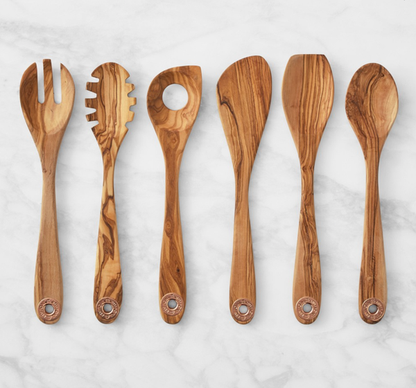 6 Piece Set of Olivewood Utensils