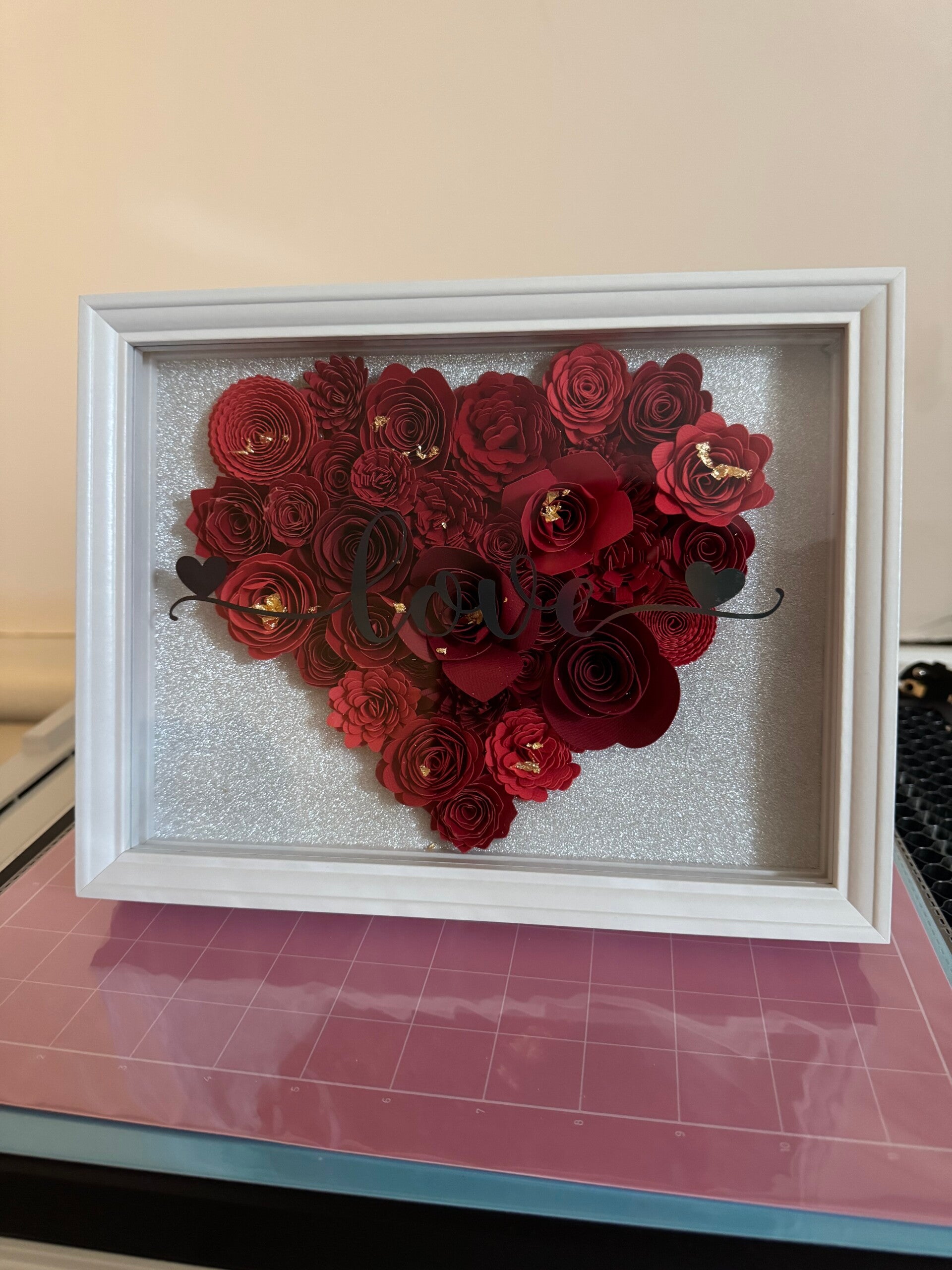 Cadre fleuri lumineux