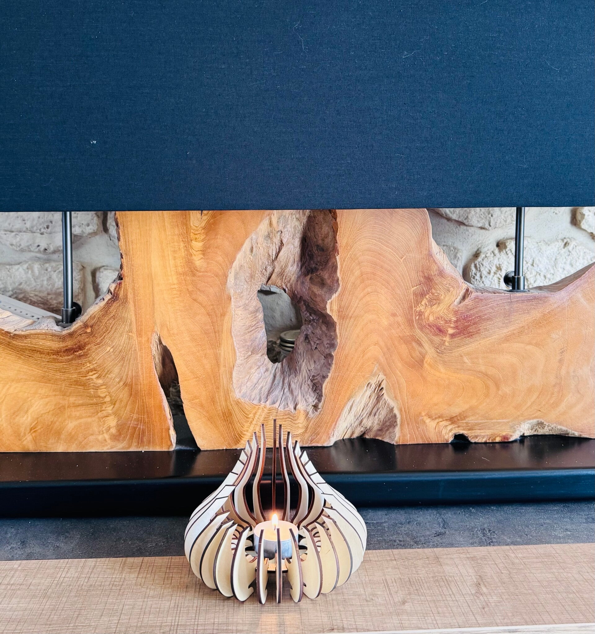 Bougeoir bougie chauffe plat