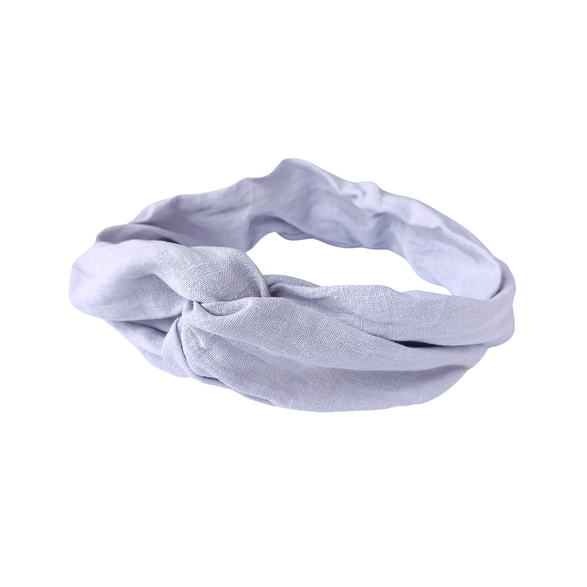 Bandana haarband met draad linnen lila paars