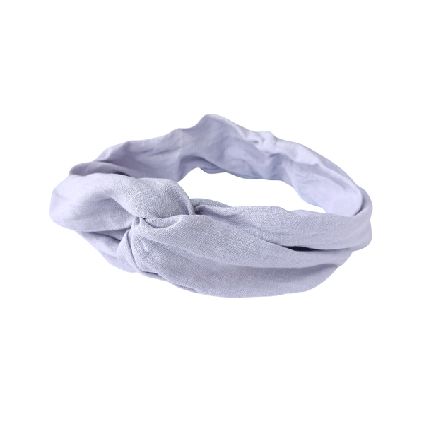 Bandana haarband met draad linnen lila paars