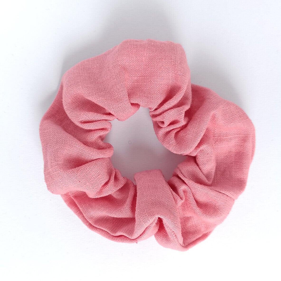 Linnen scrunchie roze