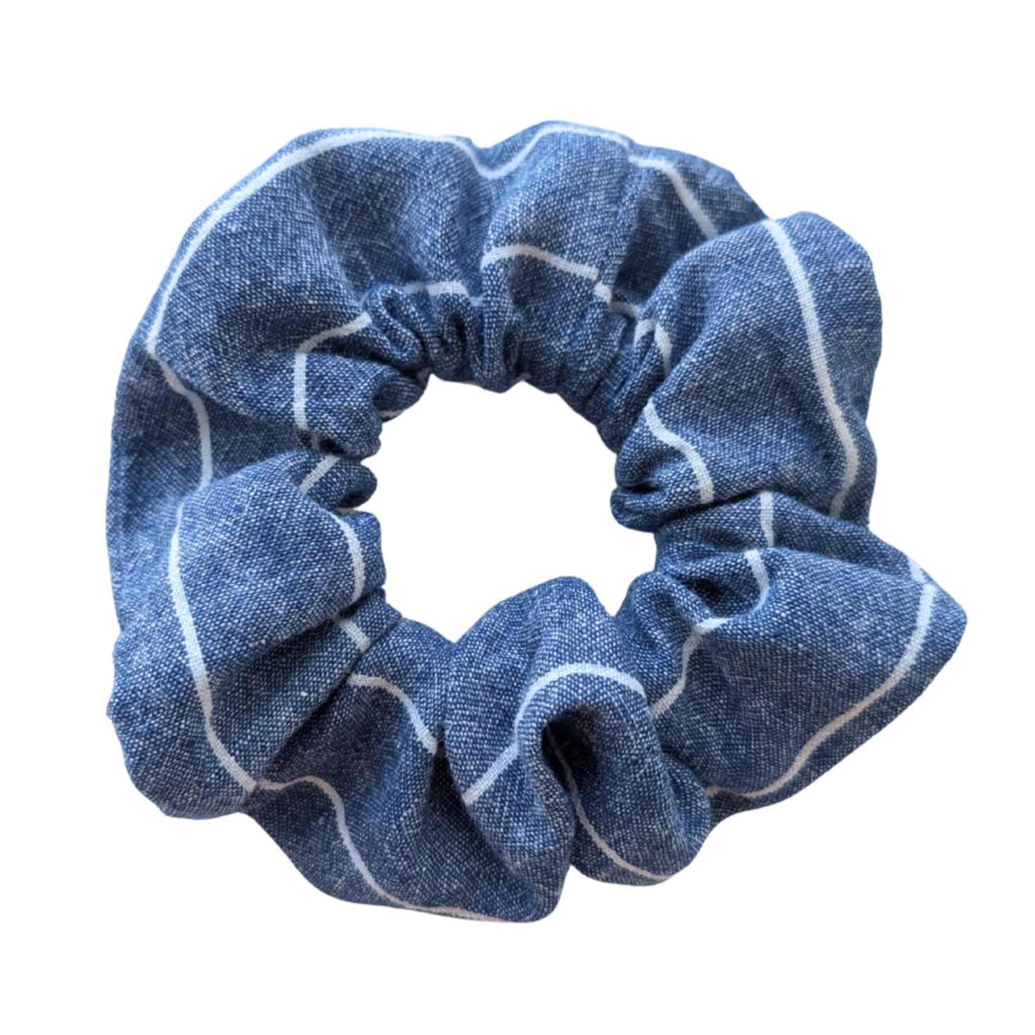 Scrunchie jeans wit gestreept