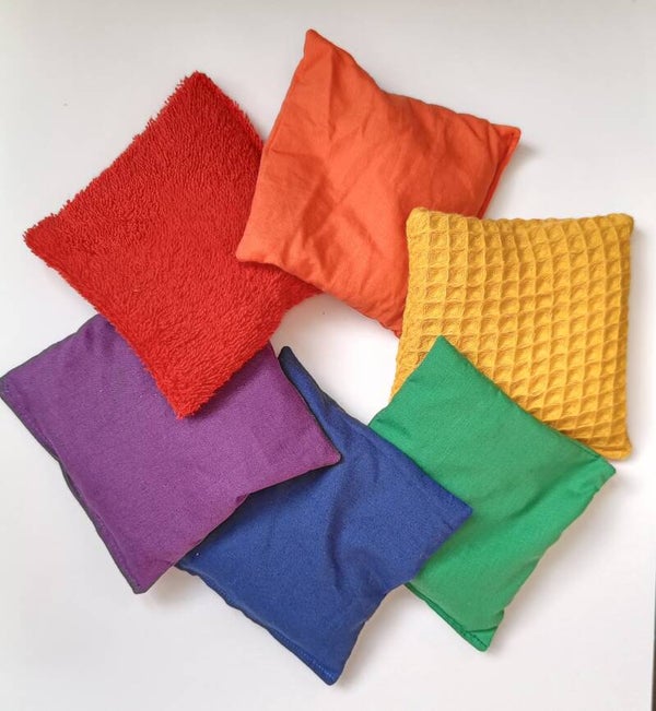 Pittenzakjes in felle regenboogkleuren, 6 stuks