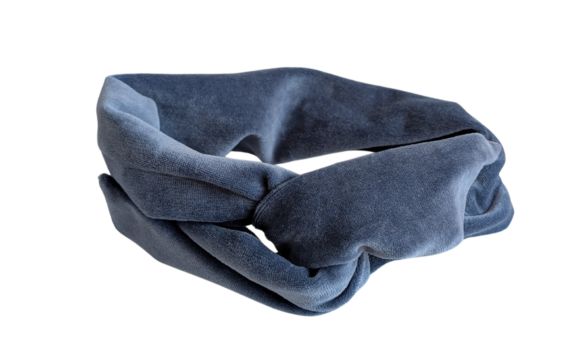 Bandana haarband licht jeansblauw velours