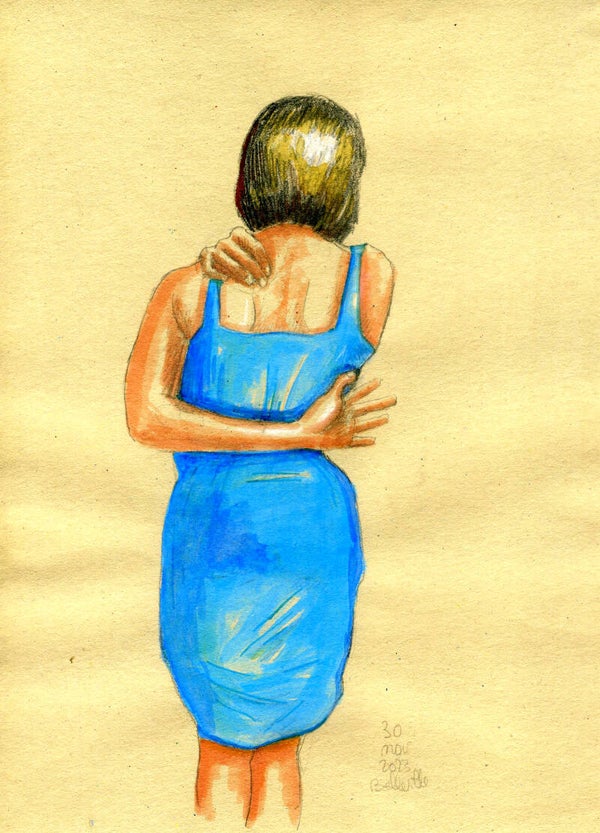 Femme en bleu