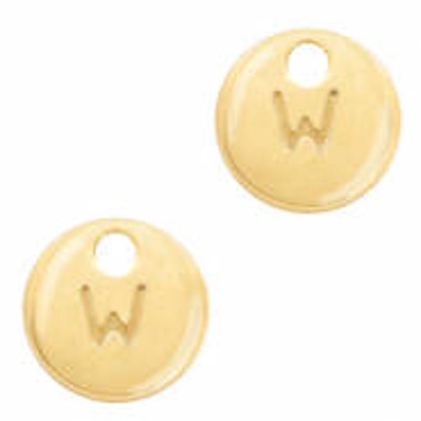 Initial bedel - letter W - goud