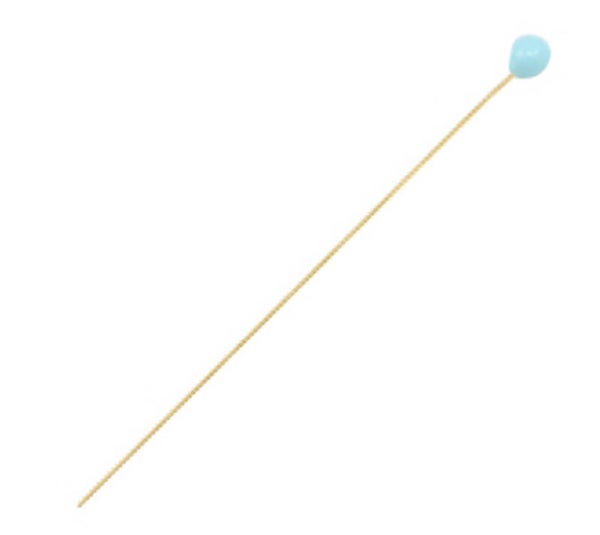 DQ nietstift 52mm goud-licht blauw